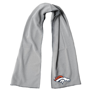 Grey Denver Broncos cooling towel with team logo