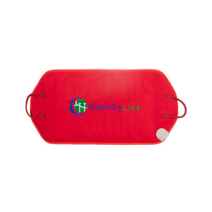 Red HealthyLine heating pad with side handles