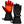 ActionHeat battery heated gloves in black and red with visible heating element grid