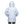 Back view of a light blue Black Diamond hooded insulated jacket