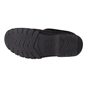 Black rubber treaded sole of a Cloud Nine Sheepskin slipper