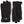 Pair of black Hestra suede gloves with snap button closure and ribbed cuffs