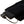Black power bank connected to a black knitted fabric sleeve
