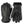 Hestra black leather gloves with ribbed cuffs