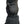Black leather mitten with an elastic wrist and adjustable cinch cord