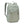 Sage green Thule backpack with front zippered pocket and side water bottle sleeve