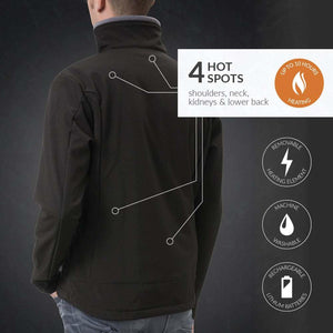 30seven Men's Heated Softshell Jacket Regular Fit