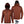 ActionHeat brown hooded heated jacket front and back view with power bank and charging cable