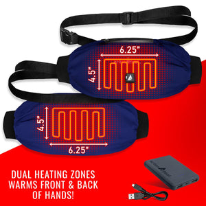 ActionHeat hand warmer pouch with dual heating zones and battery pack