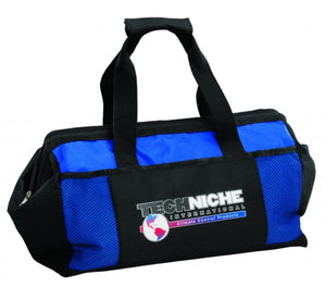 KewlFit blue and black tool bag with TechNiche International logo