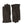Hestra dark brown leather gloves with decorative stitching on the back