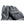 California Heat black leather motorcycle gloves with quilted padding and reinforced knuckles