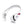 White wearable neck fan with Arizona Cardinals logo
