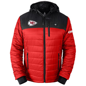 ActionHeat Kansas City Chiefs 5V Men's Colorblock Puffer Battery Heated Jacket