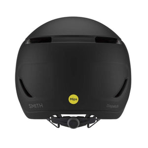 Back view of matte black Smith Dispatch Mips helmet