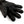 Glovii black leather glove with textured fingertip panels