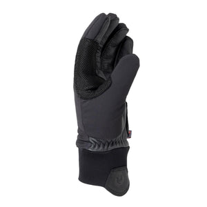 Therm-ic black insulated glove with leather palm and mesh detailing