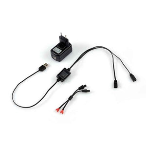 Therm-ic USB wall charger with dual output charging cables and adapters