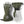 Hestra olive green and grey leather ski gloves with adjustable wrist straps