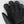 Close up of black Mobile Warming glove palm with textured grip pattern