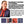 Woman wearing a red MiraCool cooling neck wrap with product usage instructions and pattern options