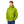 Man wearing a lime green Helly Hansen hooded rain jacket