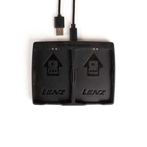 Lenz Body Heat System dual battery charging dock with USB cable