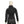 Back view of a black cycling jacket with white piping on a mannequin