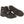 Black work boot with attached ice cleat traction device
