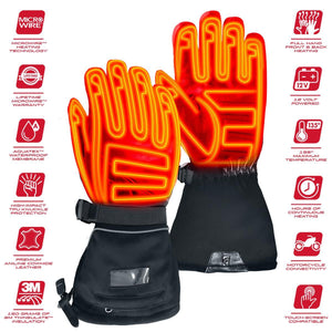 Gerbing heated motorcycle gloves with feature icons