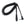Black coiled power cable with a straight female connector and a right angle male DC barrel plug