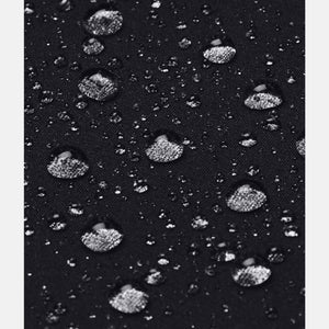 Water droplets on black waterproof fabric