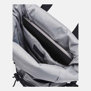 Under Armour backpack interior with laptop sleeve and grey lining