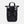 Back view of black Under Armour roll top backpack with padded shoulder straps and chest buckle