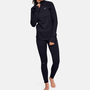 Under Armour black long sleeve half zip top and matching leggings