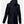 Back view of a black Under Armour hooded windbreaker jacket