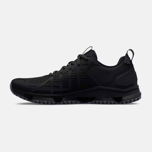 Under Armour black athletic sneaker with mesh upper and textured sole