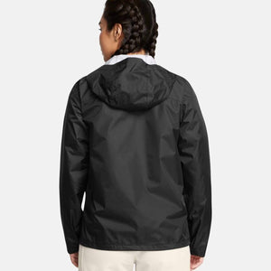 Back view of Under Armour black hooded jacket