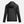 Back view of a black Under Armour hooded rain jacket