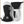 Hestra black and white insulated mittens with adjustable wrist straps and carabiner