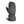 Seirus black and purple winter mitten with adjustable wrist strap and drawcord cuff