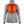 Grey heathered fleece jacket with glowing orange heating elements on the chest
