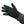 Warm and Safe black heated glove liner on a hand
