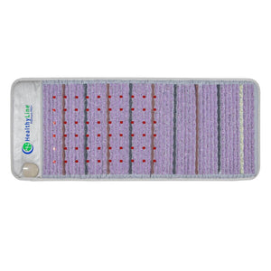 HealthyLine Platinum PRO plus infrared therapy mat with purple gemstone surface and red light emitters