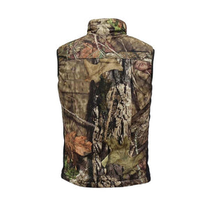 Back view of Volt Heat camouflage print vest with high collar