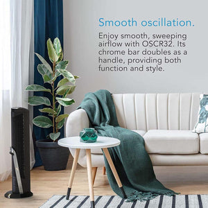 Vornado OSCR32 32" Oscillating Air Circulator Tower Fan with Remote Control and Timer - Black