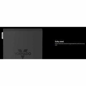 Vornado powder coated steel fan housing with logo