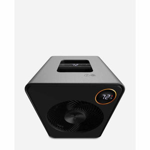 Vornado space heater with digital temperature display and top control panel