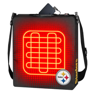 Pittsburgh Steelers heated stadium seat cushion with power bank