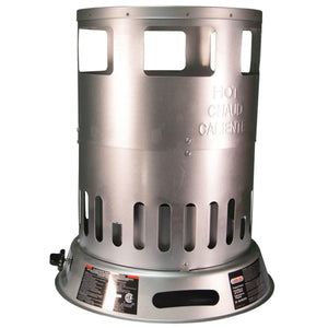 Dura Heat silver propane convection heater with ventilation slots